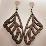 Wooden Earrings "Winged Elegance"