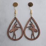 Wooden Earrings "Beautiful Ballerina"