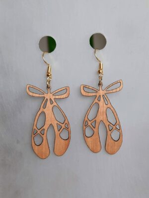 Wooden Earrings "Natural Ballerinas"