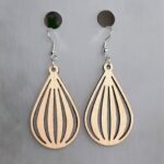 Wooden Earrings "Striped"