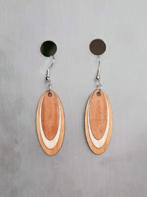 Wooden Earrings "Timeless Ovals"