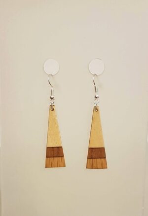 Wooden Earrings "Natural Trapezoid"